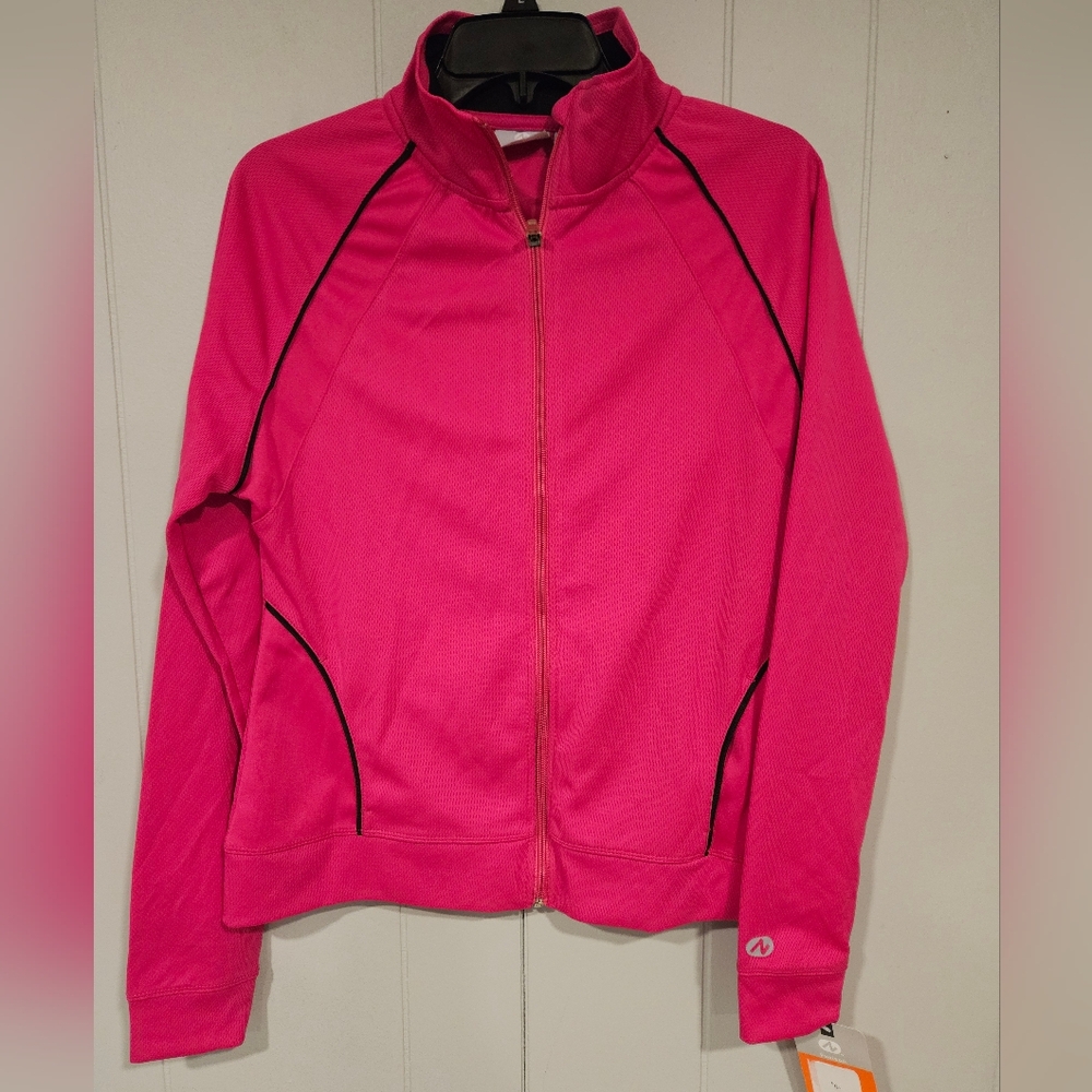 Kinetic Energy Jacket Womens Small Pink Full Zip Athletic Golf Windbreaker